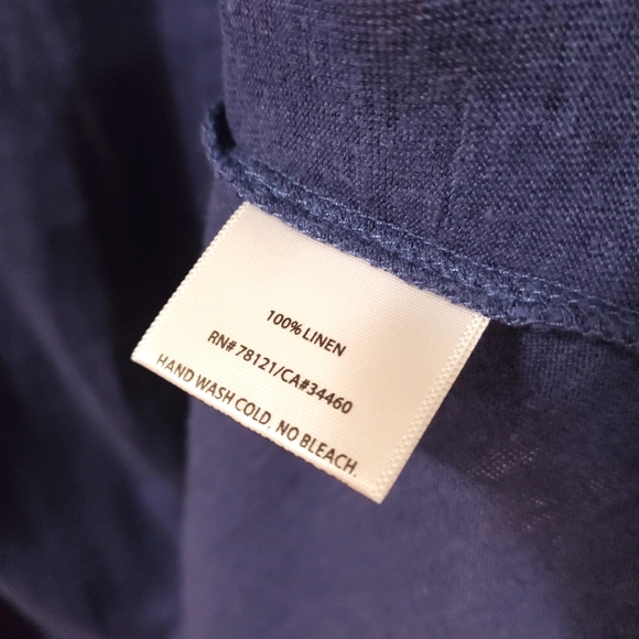 Eileen Fisher - 100% Linen Purple-Blue Dress - Size M - Picture 5 of 5
